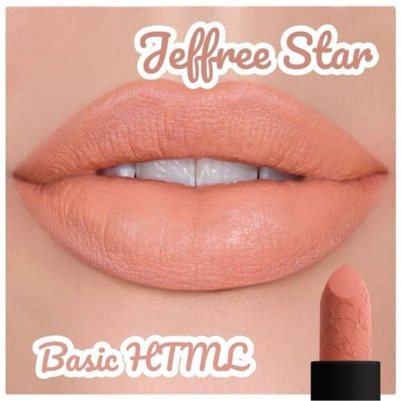 New! Basic HTML Jeffree Star Velvet Trap Lipstick Rare NWT NIB Peach Nude - Picture 1 of 7